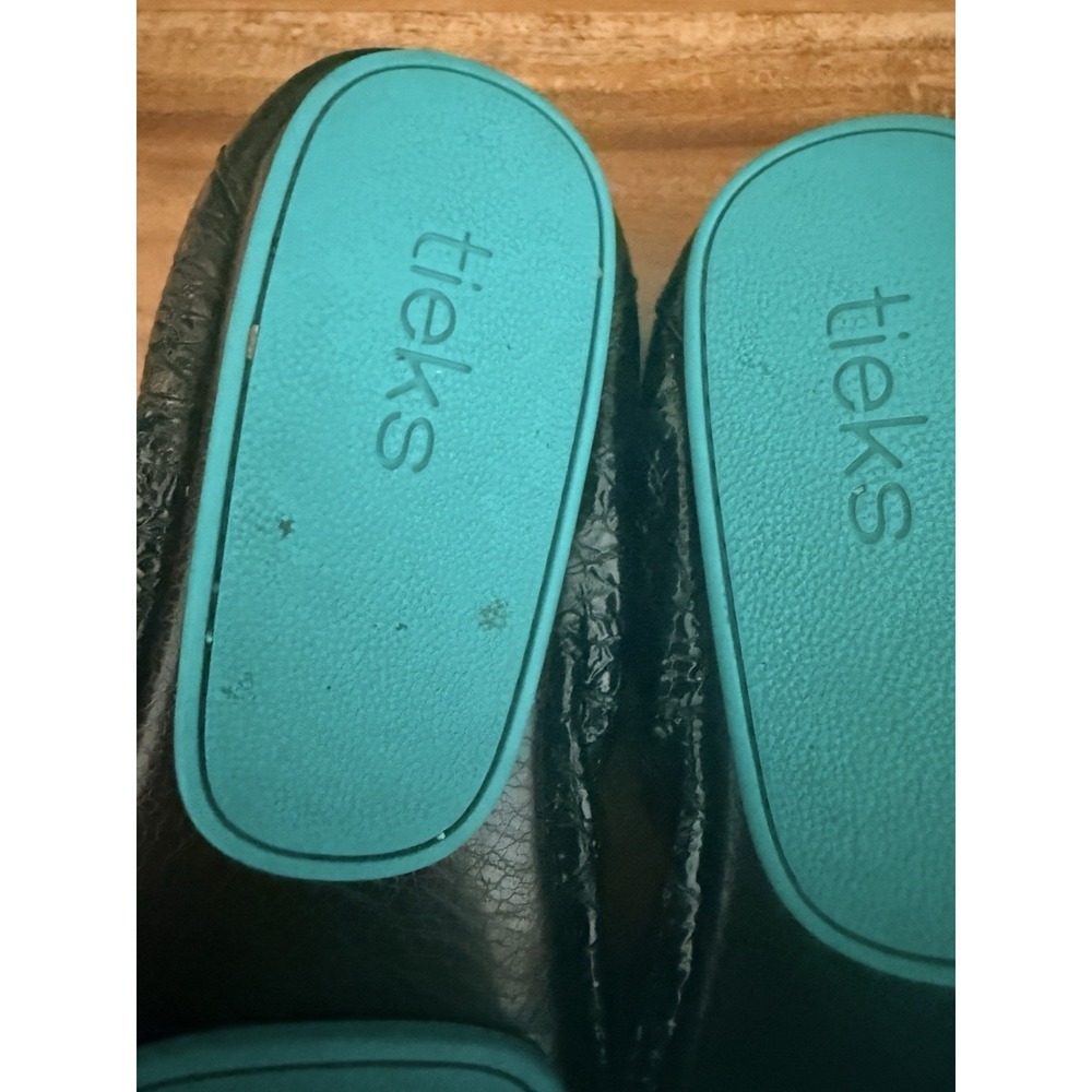 Tieks Gavrieli Size 11 Obsidian Black Croc Patent Leather Ballet Flats Fast Ship - Picture 9 of 13